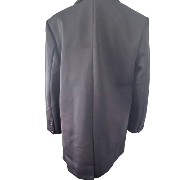 Good American Scuba Knit Double Breasted Longline Blazer Jacket Black XS - Picture 5 of 10